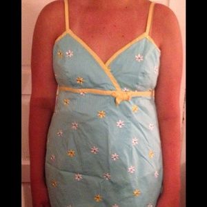Lilly Pulitzer Maternity M L blue flower Sundress